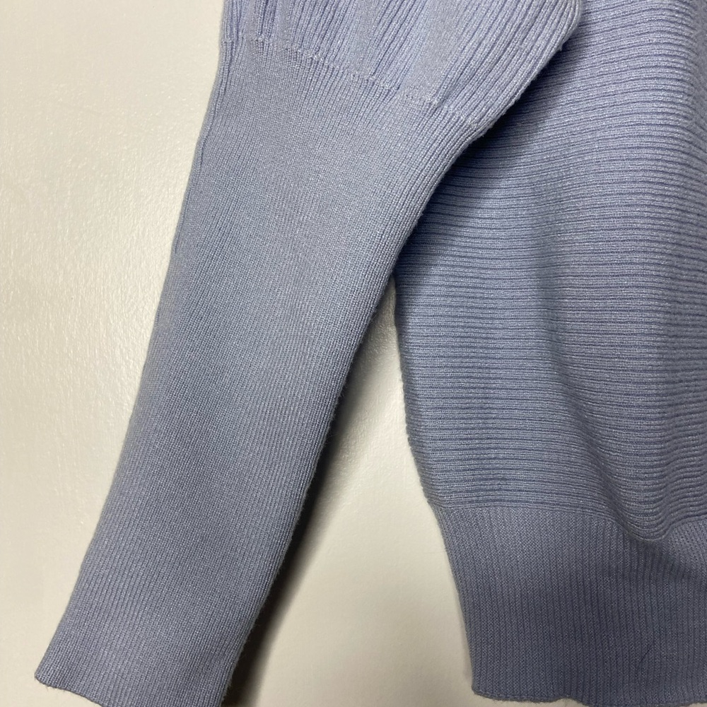 LOUNGEWEAR SET Light Blue Ribbed Off the Shoulder Small - Picture 3 of 4